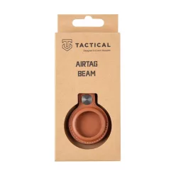 Tactical Apple AirTag bőr kulcstartó, barna