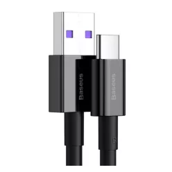   Baseus Superior USB-C gyorstöltő töltő- és adatkábel, 1m, fekete