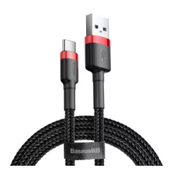   Baseus Cafule USB / USB-C gyorstöltő töltő- és adatkábel, 1m, piros-fekete