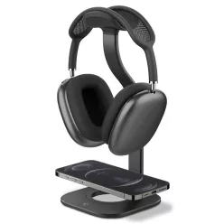   Spigen Nanotac Apple Airpods Max Stand MagFit, Magsafe asztali töltőpad és Apple AirPods Max tartó állvány, fekete