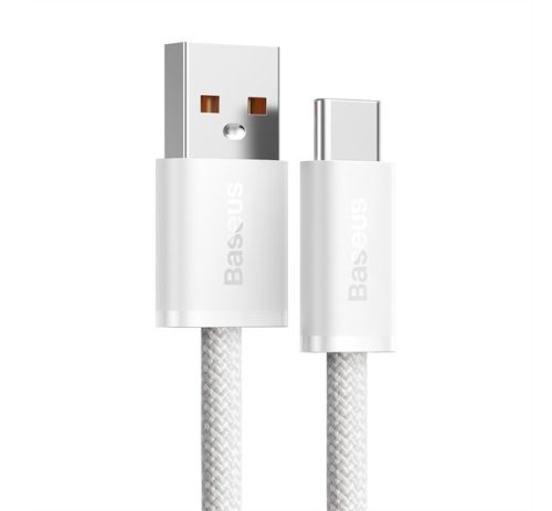Baseus Dynamic USB / USB-C gyorstöltő töltő- és adatkábel, 100W, 1m, fehér