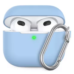   Phoner Simple Apple Airpods 3 szilikon tok akasztóval, éjkék