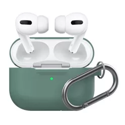   Phoner Simple Apple Airpods Pro szilikon tok akasztóval, zöld