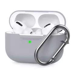   Phoner Simple Apple Airpods Pro szilikon tok akasztóval, szürke