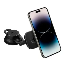   Spigen OneTap ITS35-3 Magsafe mágneses tapadókorongos autós tartó szélvédőre, műszerfalra, fekete