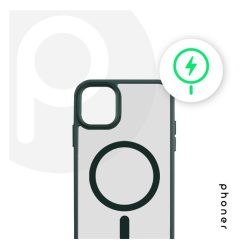   Phoner Apple iPhone 14 Pro Hybrid Mag MagSafe kemény hátlap tok, méregzöld