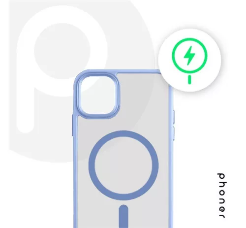 Phoner Apple iPhone 14 Pro Max Hybrid Mag MagSafe kemény hátlap tok, égkék