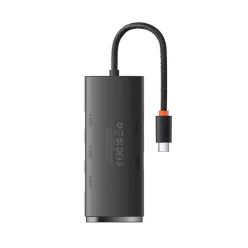   Baseus Lite Hub 4in1 USB-C, 4x USB-A 3.0+USB-C, 25cm , fekete