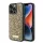 Guess Rhinestone Metal Logo Apple iPhone 15 Pro Max hátlap tok, sárga