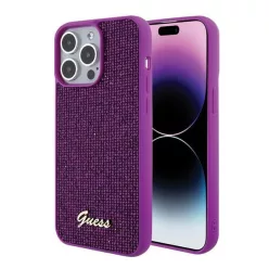   Guess Disco Metal Script Apple iPhone 15 Pro Max hátlap tok, fuksia