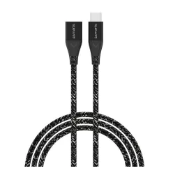   4smarts Extension USB / USB-C hosszabbító kábel / adapter, 60W, 1.5m, fekete / szürke