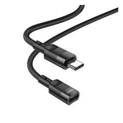 Hoco U107 USB-C hosszabbító kábel 1,2m, fekete