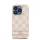 DKNY PU Leather Checkered Pattern and Stripe Apple iPhone 15 Pro tok, rózsaszín