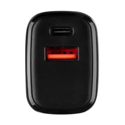   Tactical Base Plug Dual gyorstöltő adapter USB-A+ USB-C, 20W, fekete