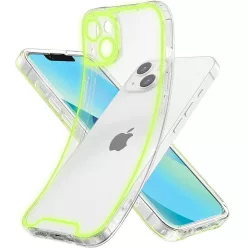   Apple iPhone 15 Pro foszforeszkáló / sötétben világító szilikon tok, sárga