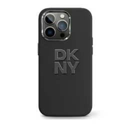   DKNY Liquid Silicone Metal Logo Apple iPhone 15 Pro Max hátlap tok, fekete, DKHCP15XSMCBSK
