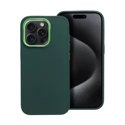   Frame iPhone 15 Pro közepesen ütésálló tok kameravédő kerettel, zöld