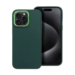   Frame iPhone 15 Pro Max közepesen ütésálló tok kameravédő kerettel, zöld