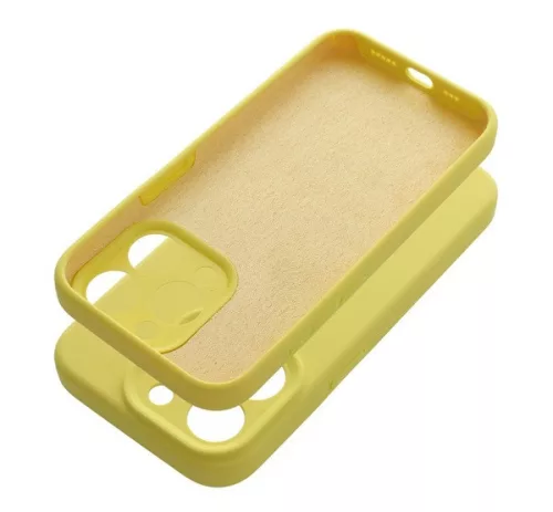 2mm Apple iPhone 14 szilikon hátlap tok, sárga