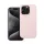 Roar Apple iPhone 15 Pro prémium szilikon tok velúr béléssel, világos rózsaszín
