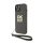 DKNY PU Leather Stack Logo Apple iPhone 15 hátlap tok csuklópánttal, barna