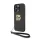 DKNY PU Leather Stack Logo Apple iPhone 15 Pro hátlap tok csuklópánttal, barna