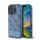 Guess 4G Bottom Stripe Apple iPhone 16 Pro Max hátlap tok, kék GUHCP16XG4GLBL