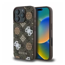   Guess Peony On 4G Background Apple iPhone 16 Pro MagSafe kompatibilis tok, barna GUHMP16LP4PWPW