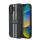 Guess 4G Printed Stripes MagSafe Apple iPhone 16 Plus hátlap tok, fekete/barna GUHMP16MP4RPSK