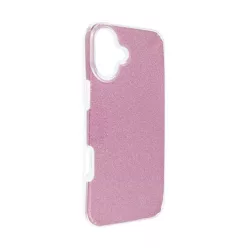 Apple iPhone 16 Plus csillámos hátlap tok, rózsaszín