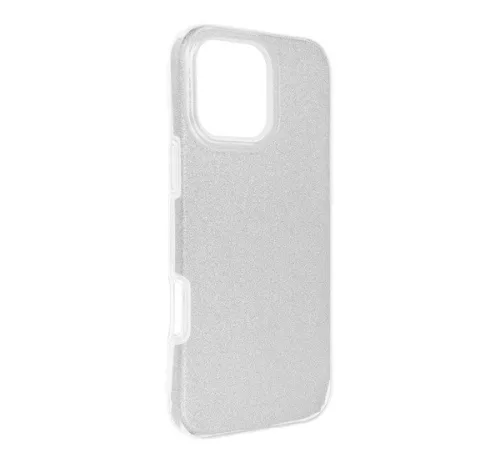 Apple iPhone 16 Pro Max csillámos hátlap tok, ezüst
