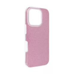 Apple iPhone 16 Pro csillámos hátlap tok, rózsaszín