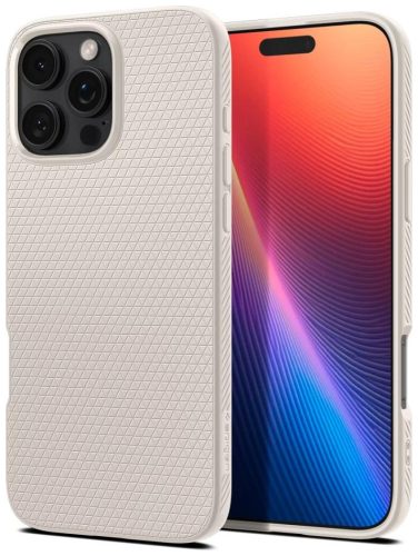 Spigen Liquid Air Apple iPhone 16 Pro tok, Natural Titanium, átlátszó-bézs, bézs ACS08120