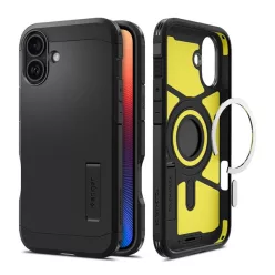   Spigen Tough Armor MagFit iPhone 16 tok, MagSafe, fekete ACS08216