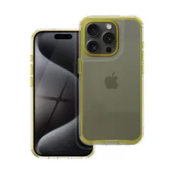   Matrix Apple iPhone 16 Pro hátlap tok kameravédő peremmel, sárga