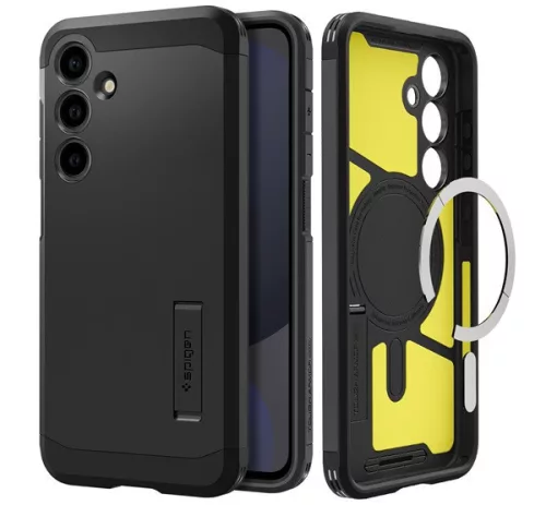 Spigen Tough Armor MagFit Samsung Galaxy S24 FE tok, MagSafe, Black, fekete