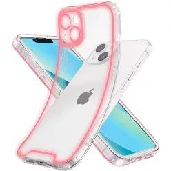   Apple iPhone 14 foszforeszkáló / sötétben világító szilikon tok, rózsaszín