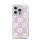 DKNY Liquid Glitter Checkered Pattern iPhone 15 Pro hátlap tok, rózsaszín