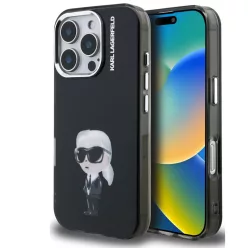   Karl Lagerfeld IML Aquarelle Karl iPhone 16 Pro hátlap tok, fekete