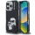 Karl Lagerfeld IML Aquarelle Karl and Choupette iPhone 16 Pro hátlap tok, fekete