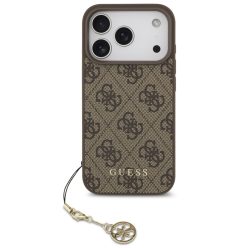   Guess 4G Charm Apple iPhone 17 Pro Max Tone on Tone hátlap tok, barna