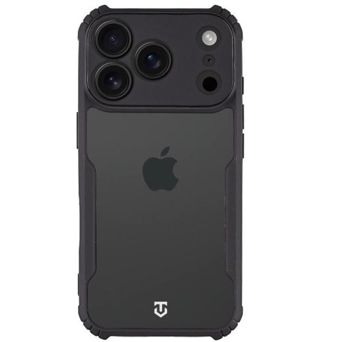 Tactical Quantum Stealth Apple iPhone 17 Pro hátlap tok, átlátszó/fekete