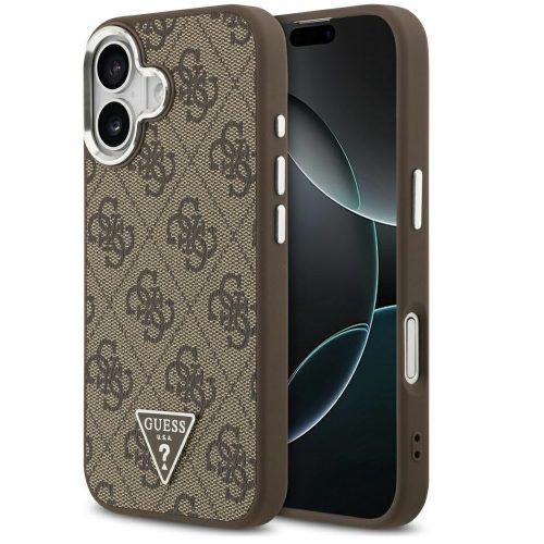 Guess 4G Triangle Logo Apple iPhone 17 MagSafe hátlap tok, barna