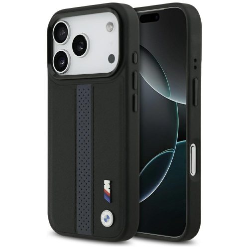 BMW M Perforated Stripe Logo Apple iPhone 17 Pro MagSafe hátlap tok, kék