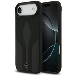   Mercedes Leather The Move Apple iPhone Air (2025) MagSafe hátlap tok, fekete