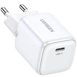   Ugreen Nexode CD318 USB-C hálózati töltő, PD3.0, QC4.0, GaN, 20W, fehér