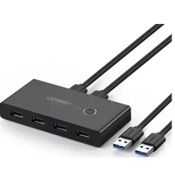 Ugreen US216 hub adapter / switch 4xUSB-A 3.0, fekete
