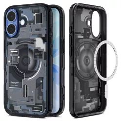   Spigen Ultra Hybrid MagFit Apple iPhone 17 tok, MagSafe, Zero One, fekete