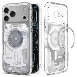   Spigen Ultra Hybrid MagFit Apple iPhone 17 Pro Max tok, MagSafe, Zero One, fehér
