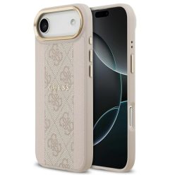   Guess 4G Stripe Apple iPhone Air (2025) MagSafe tok kameravédő kerettel, rózsaszín-arany